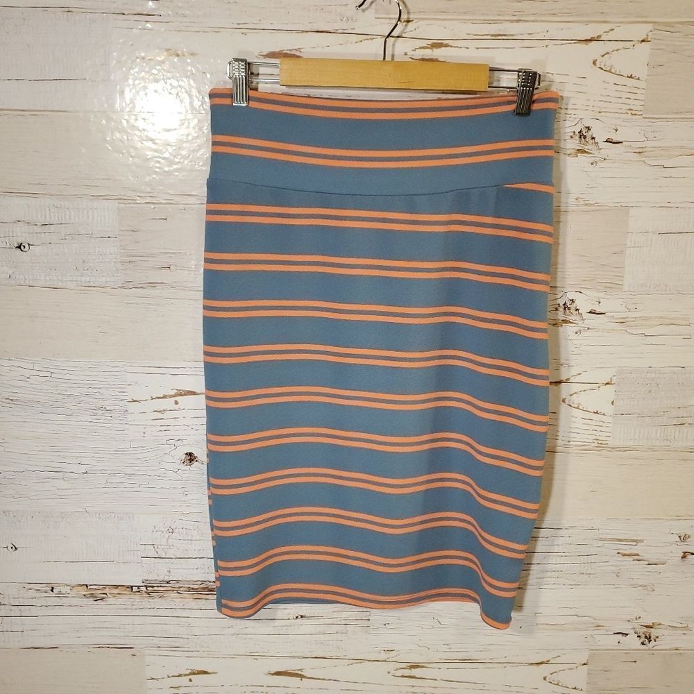 LuLaRoe comfy stripe‎ midi skirt